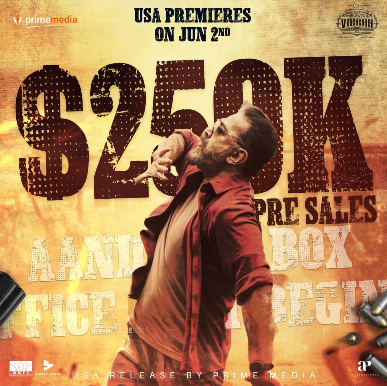 Kamal Haasan Vikram USA Box Office Collection details