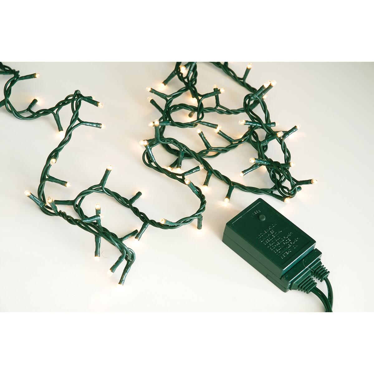 Christmas LED Lights with 8 programs, 180 Multi Color Lights, green