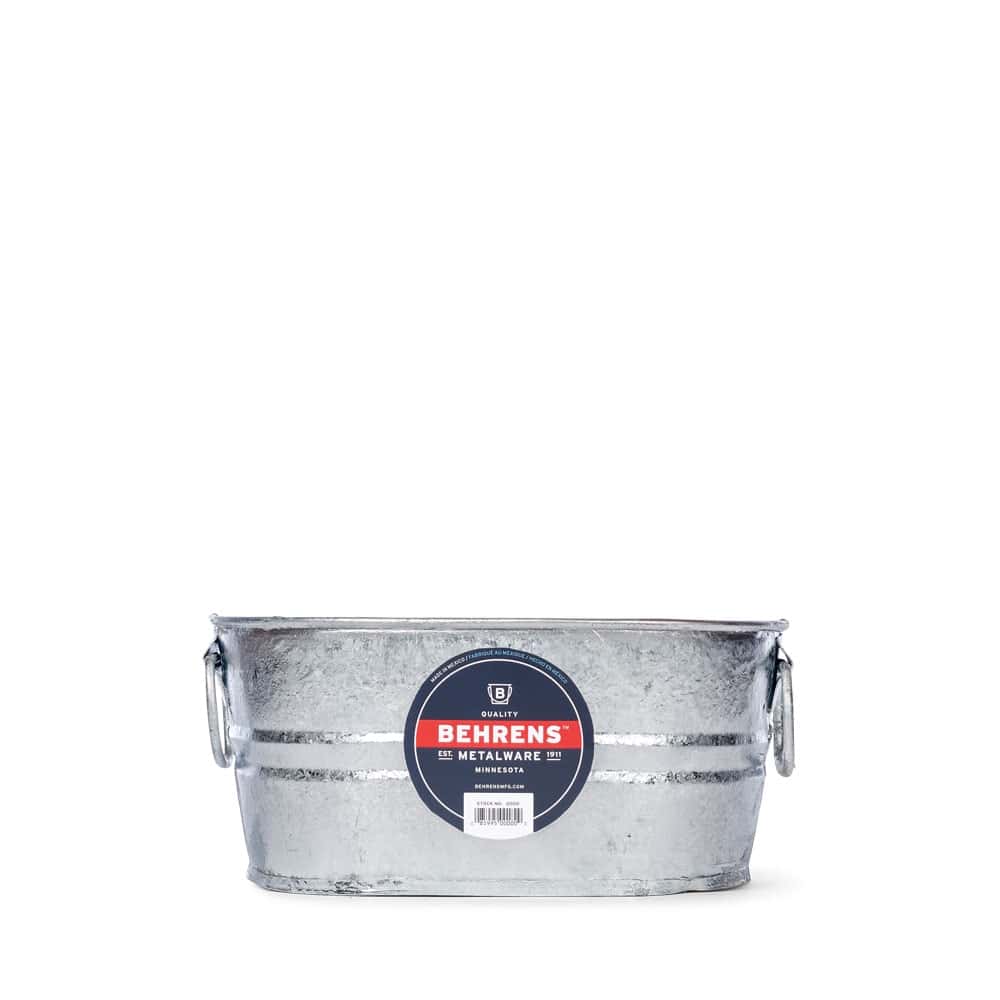 Hot Dipped Oval Tubs Behrens Mfg