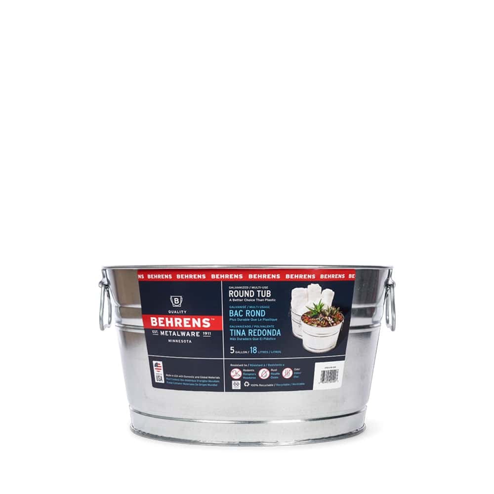 Galvanized Steel Tubs Behrens 5 Gallon Steel Tubs