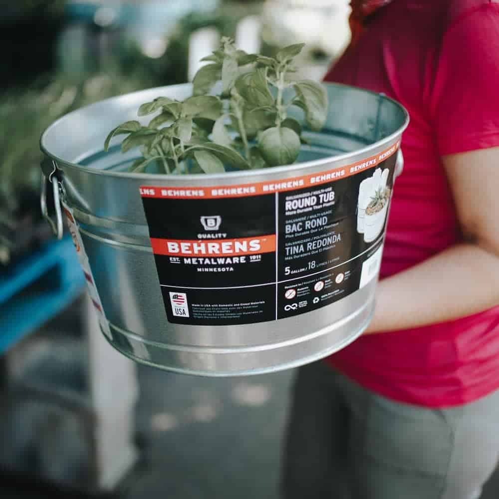 Galvanized Steel Tubs Behrens 5 Gallon Steel Tubs
