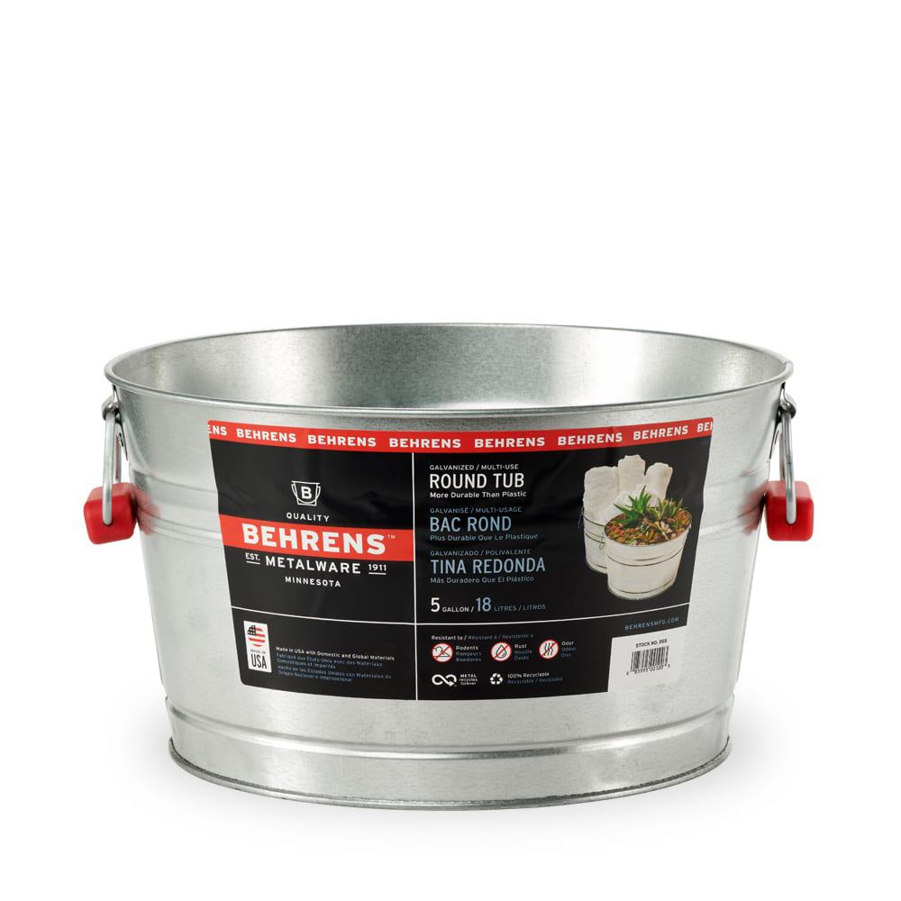 Galvanized Steel Tubs Behrens 5 Gallon Steel Tubs
