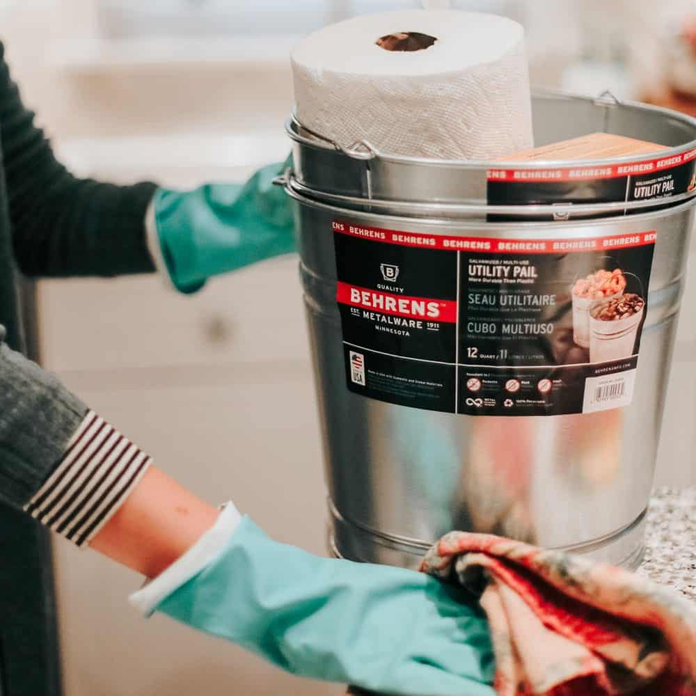 10 Quart Galvanized Pail Behrens Large Galvanized Steel Pail