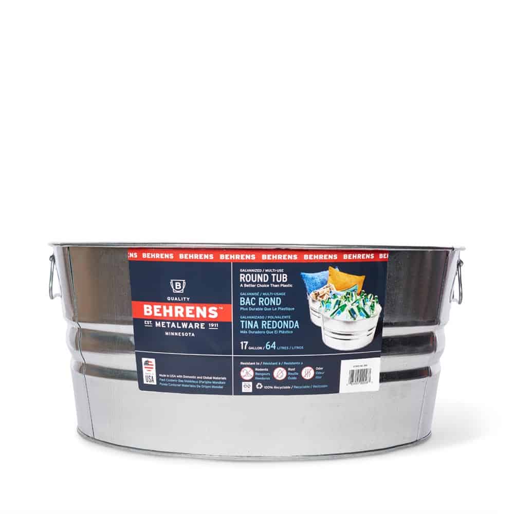 17 Gallon Galvanized Steel Tub Behrens 17 Gallon Metal Tub