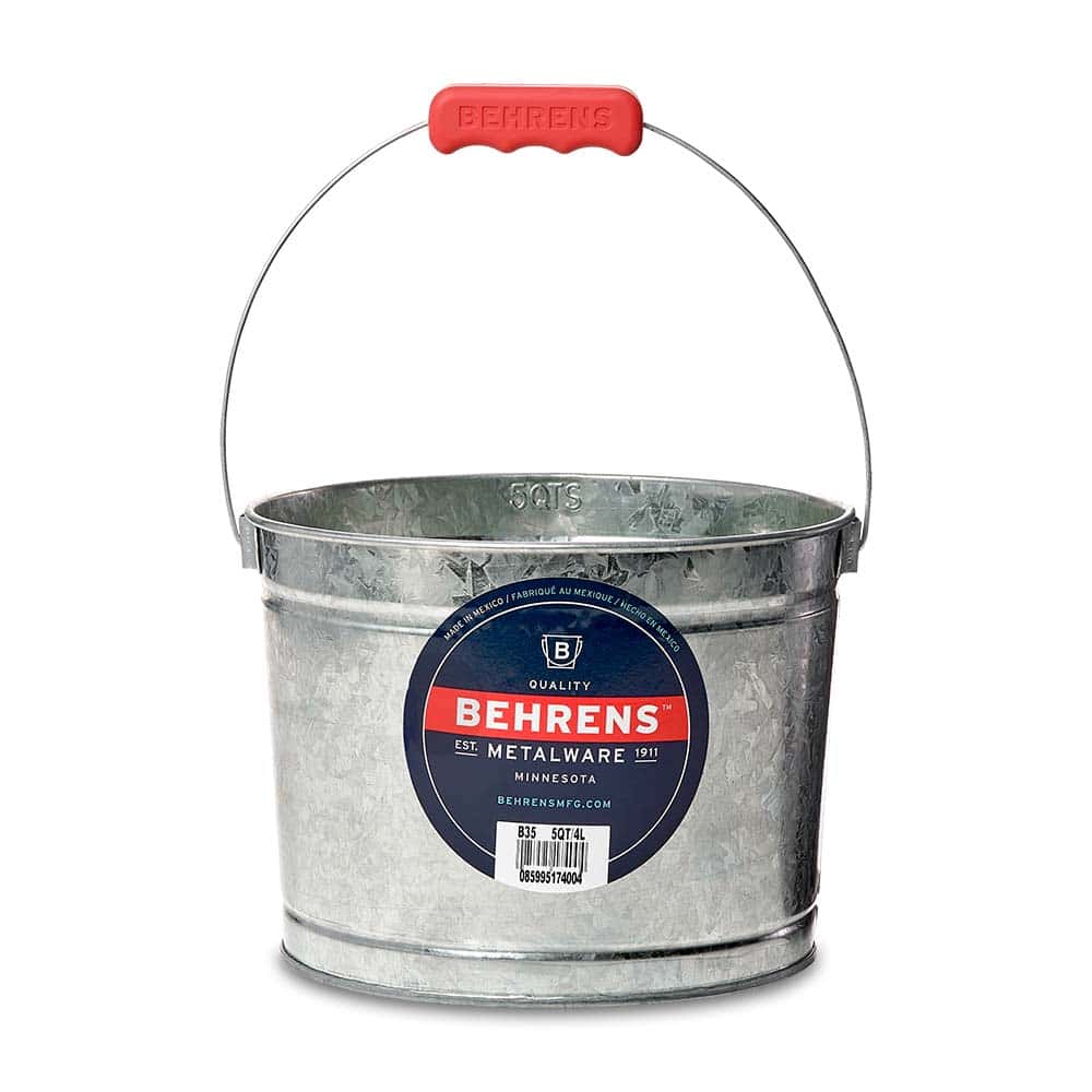 5 Quart Galvanized Steel Paint Pail Behrens Mfg