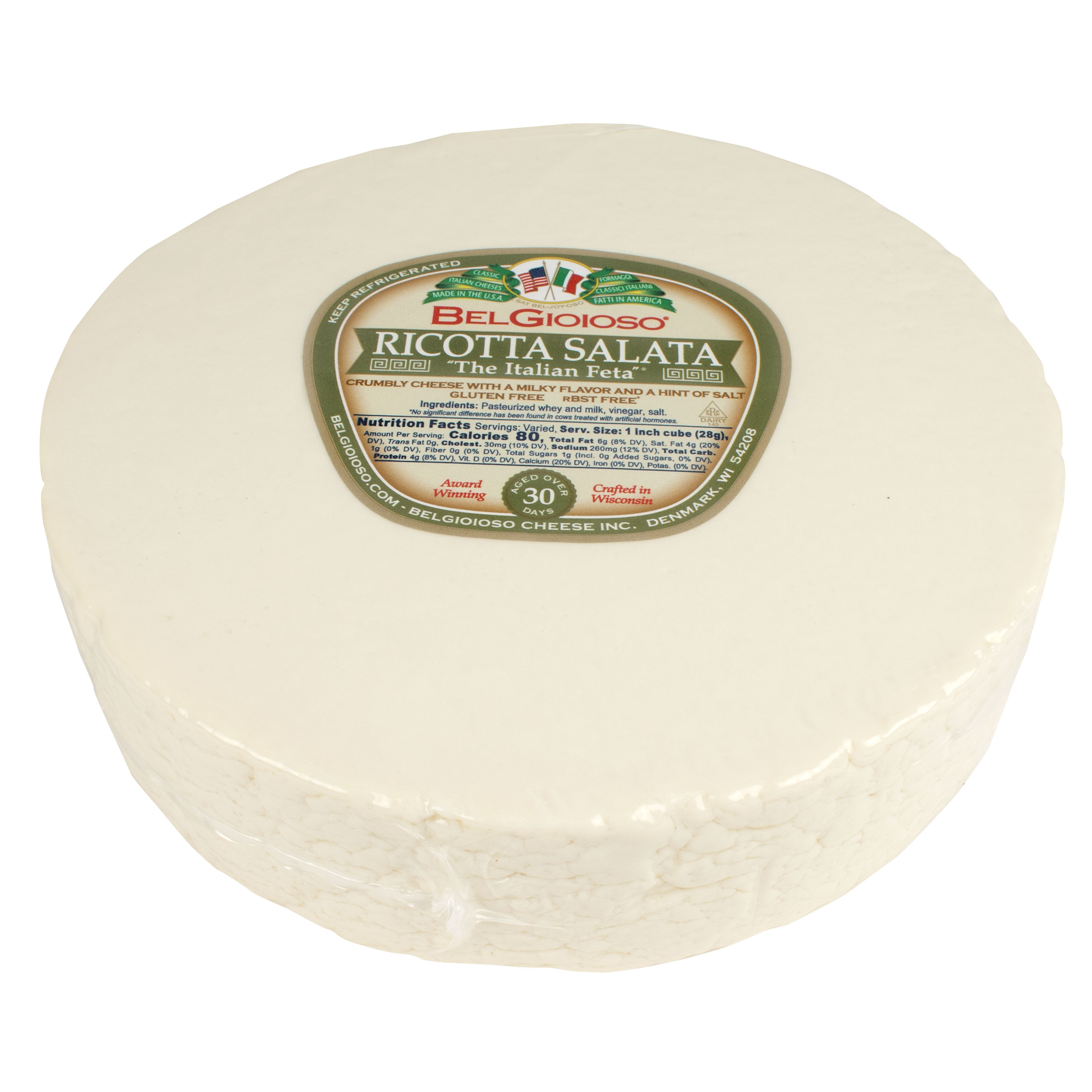 Ricotta Salata 8 Lb BelGioioso Cheese
