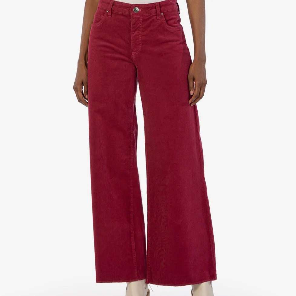 Jean Corduroy High Rise Fab Ab Wide Leg Ruby Bella Mia