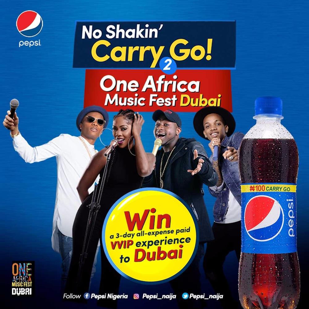 NoShakingCarryGo! Pepsi rewards 10 lucky Fans with 3day VVIP