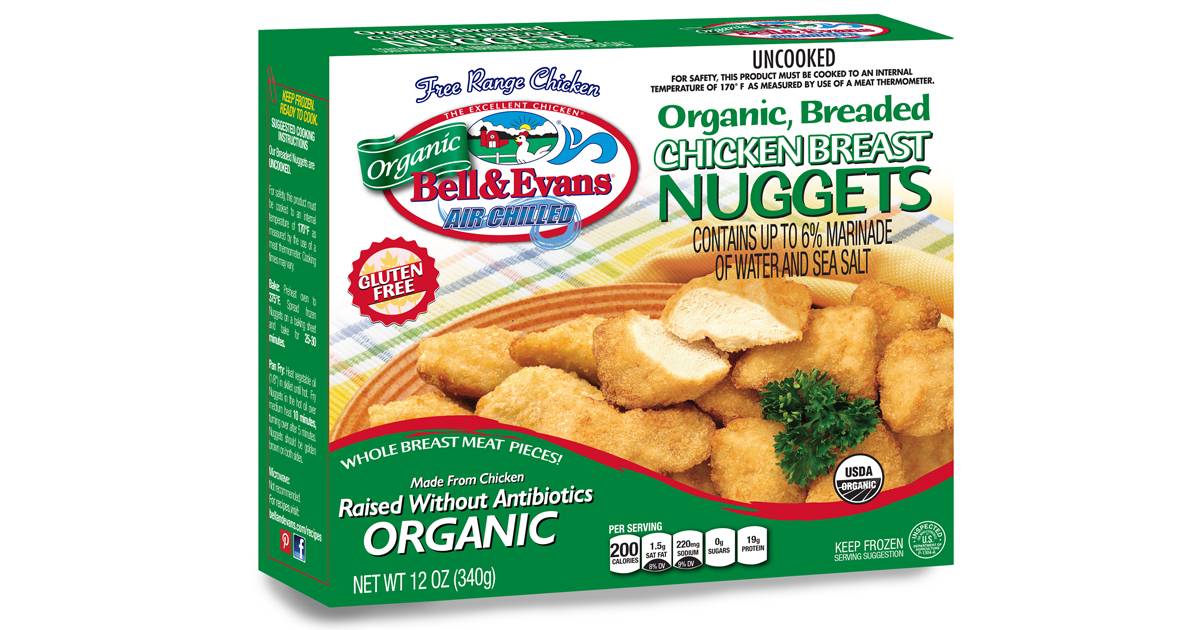 Organic Breaded Chicken Nuggets Bell & Evans