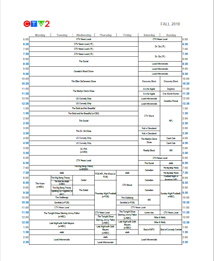 Ctv Christmas Schedule 2023 2019 CTV 2 Bell Media