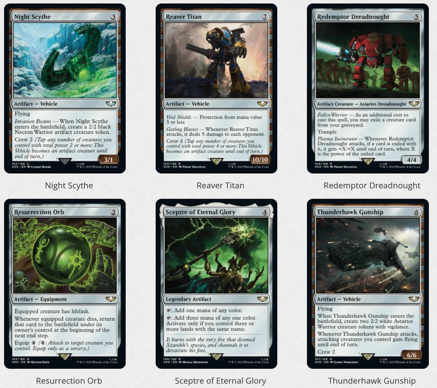 MTG Warhammer 40K Artifact Spoilers Knowledge and brain activity