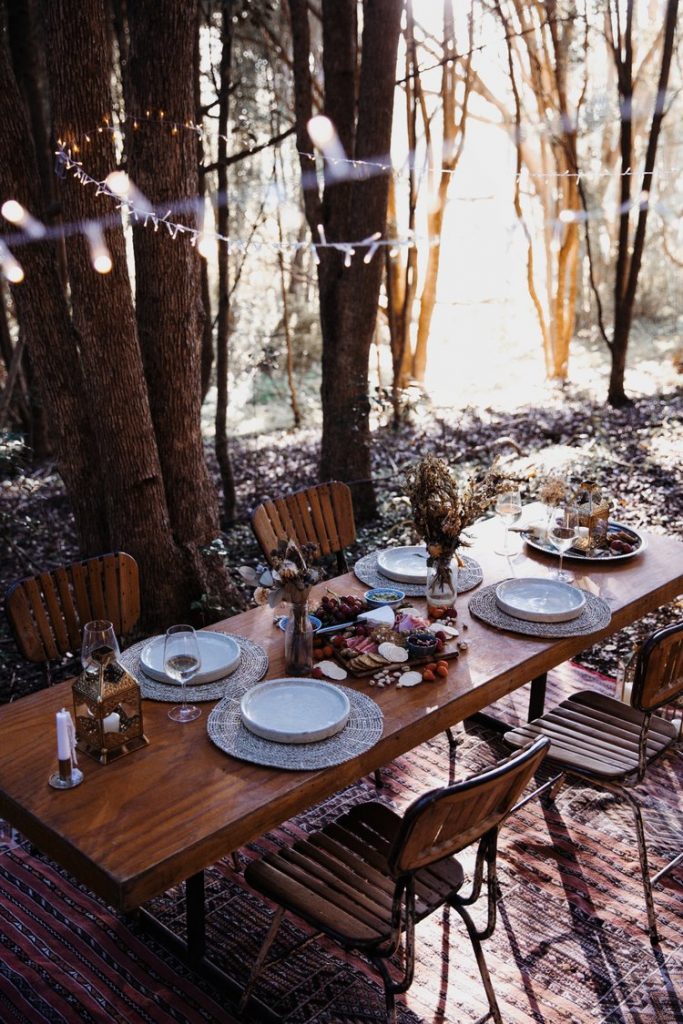 Glamping Picnic in the Forest Breathe Bell Tents Australia