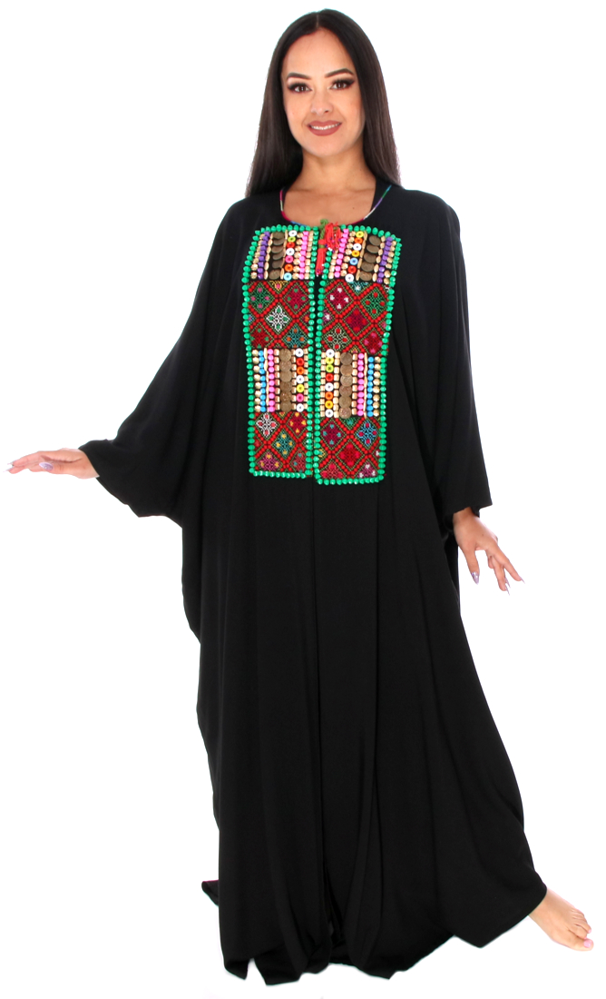 Bedouin Egyptian Robe in Black at
