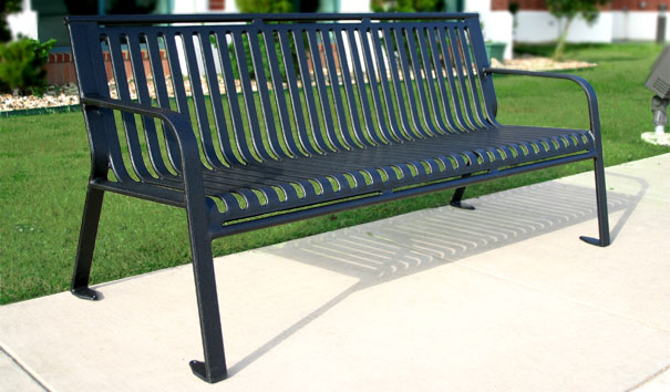 Crown Style Ribbed One Piece Park Bench | Belson Outdoors® (605 x 354 Pixel)