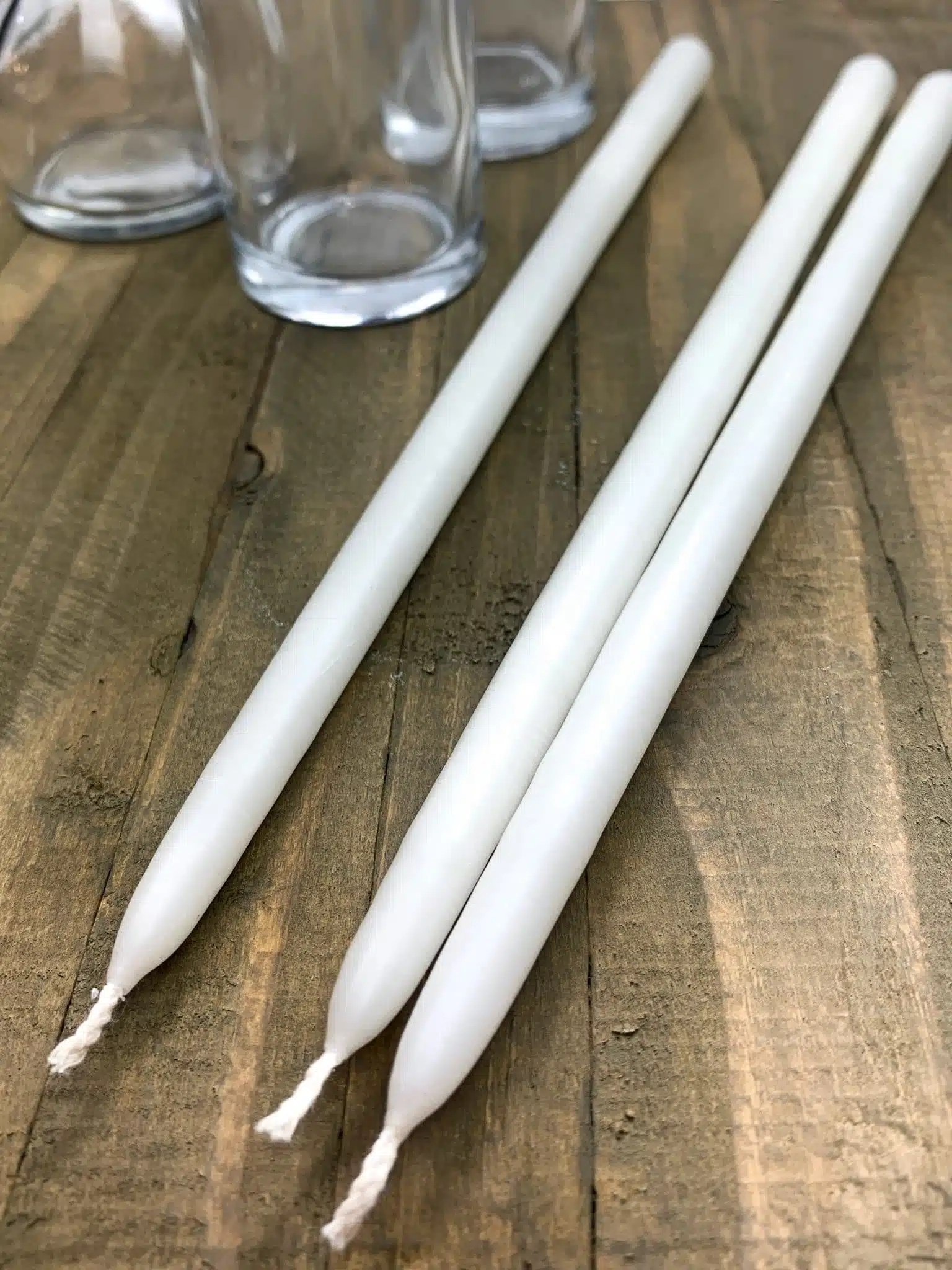 Skinny Taper Candles White Be Made