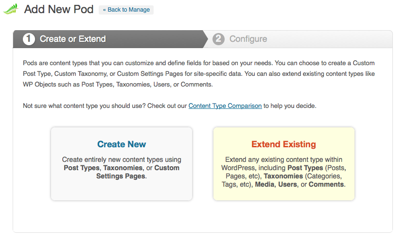 Creating, managing, and displaying custom post types using the Pods