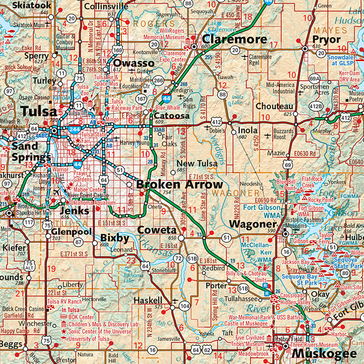 Highway Map Of Oklahoma