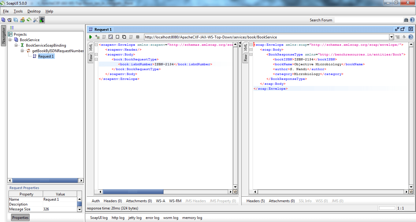 Apache CXF JAXWS SOAP based Web Service using TopDown approach