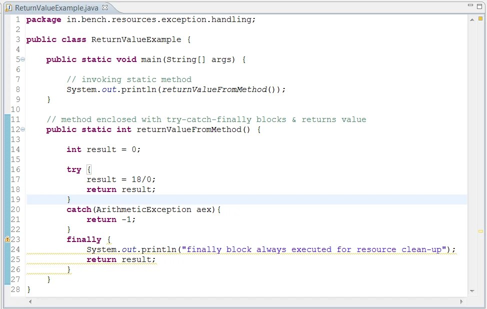 Returning value from method having trycatchfinally blocks