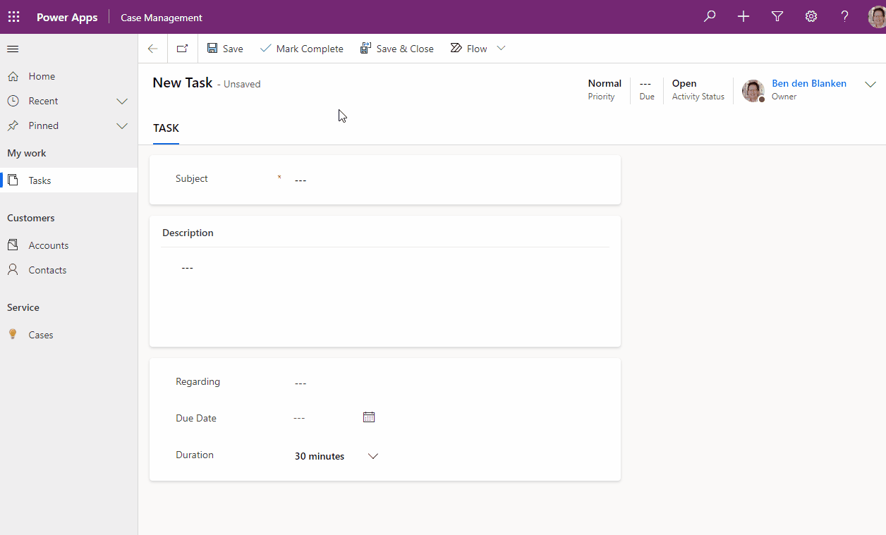 Complete a Dataverse Task by an Adaptive Card in Teams