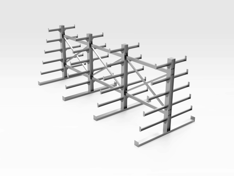 Steel Free Standing Metal Storage Rack Bendtech Group