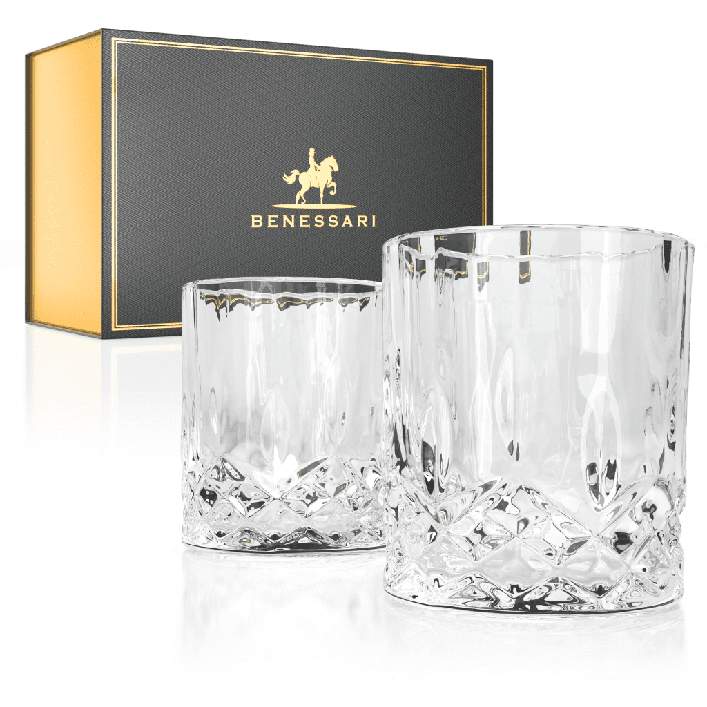 BENESSARI Whiskey Glasses Gift Set