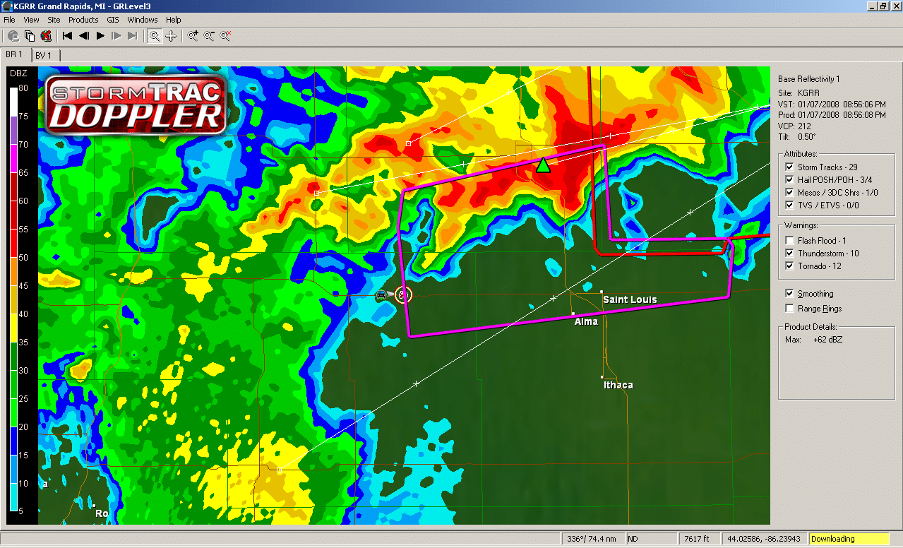 Storm Chase Log Rare Michigan tornado warning in January Ben