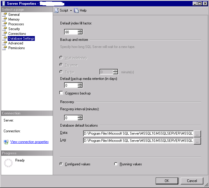 SharePoint, SQL server fill factor and index rebuilds a correction