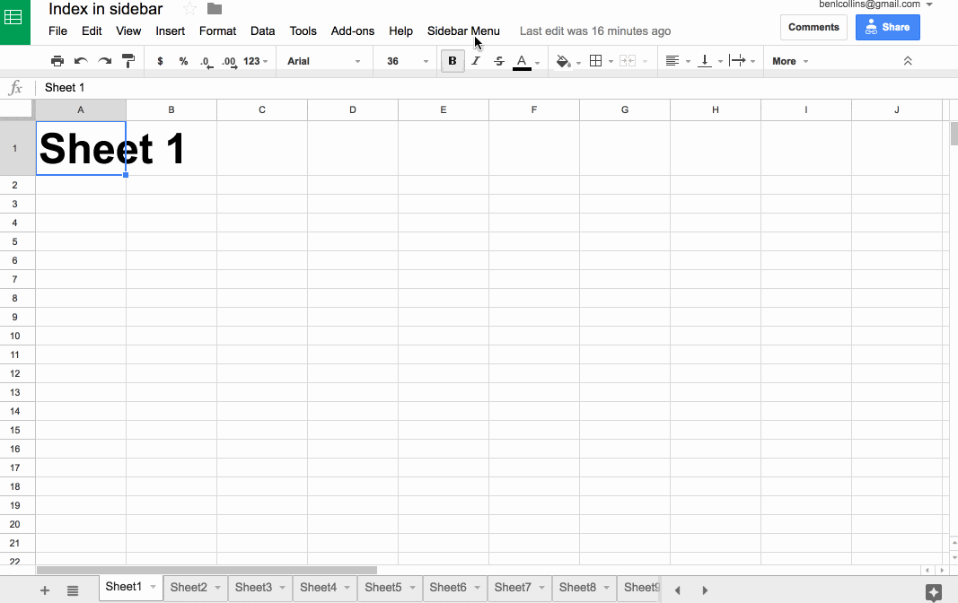 How To Add A Hyperlinked Index Sheet In Google Sheets
