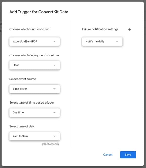Automated ConvertKit Report In Google Sheets