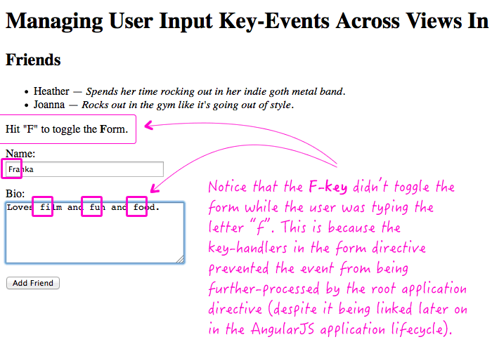 Managing User Input KeyEvents Across Views In AngularJS LaptrinhX