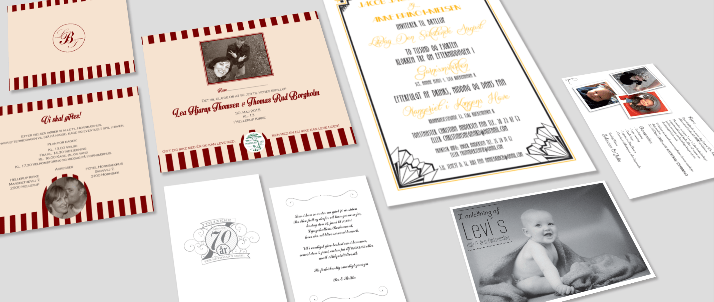 Diverse invitationer til Private Benoitgraphics