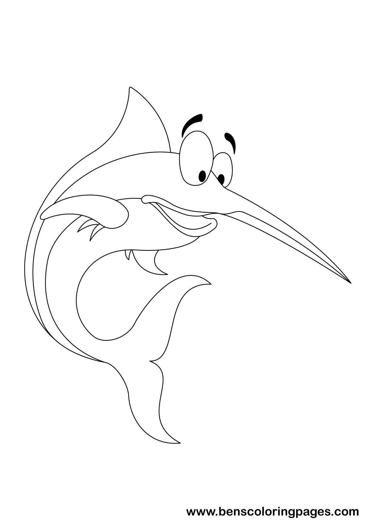 Swordfish coloring idea