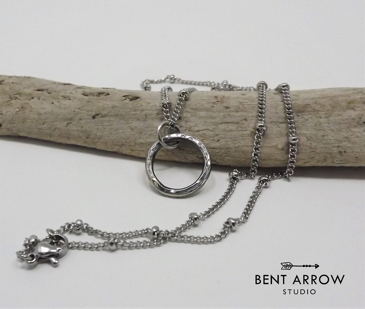 Sterling Silver Loop Necklace from Bent Arrow Studio