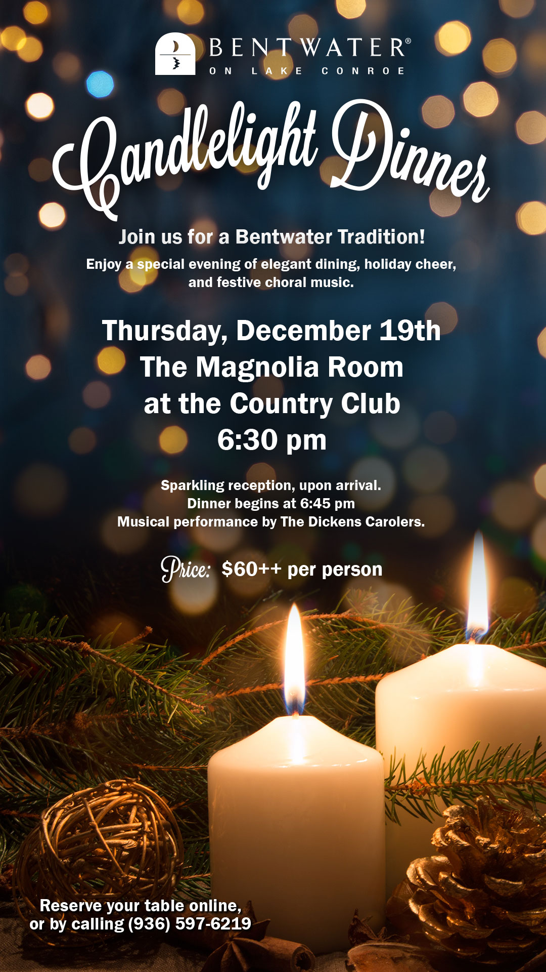 Bentwater Yacht & Country Club Calendar Event Candlelight Dinner