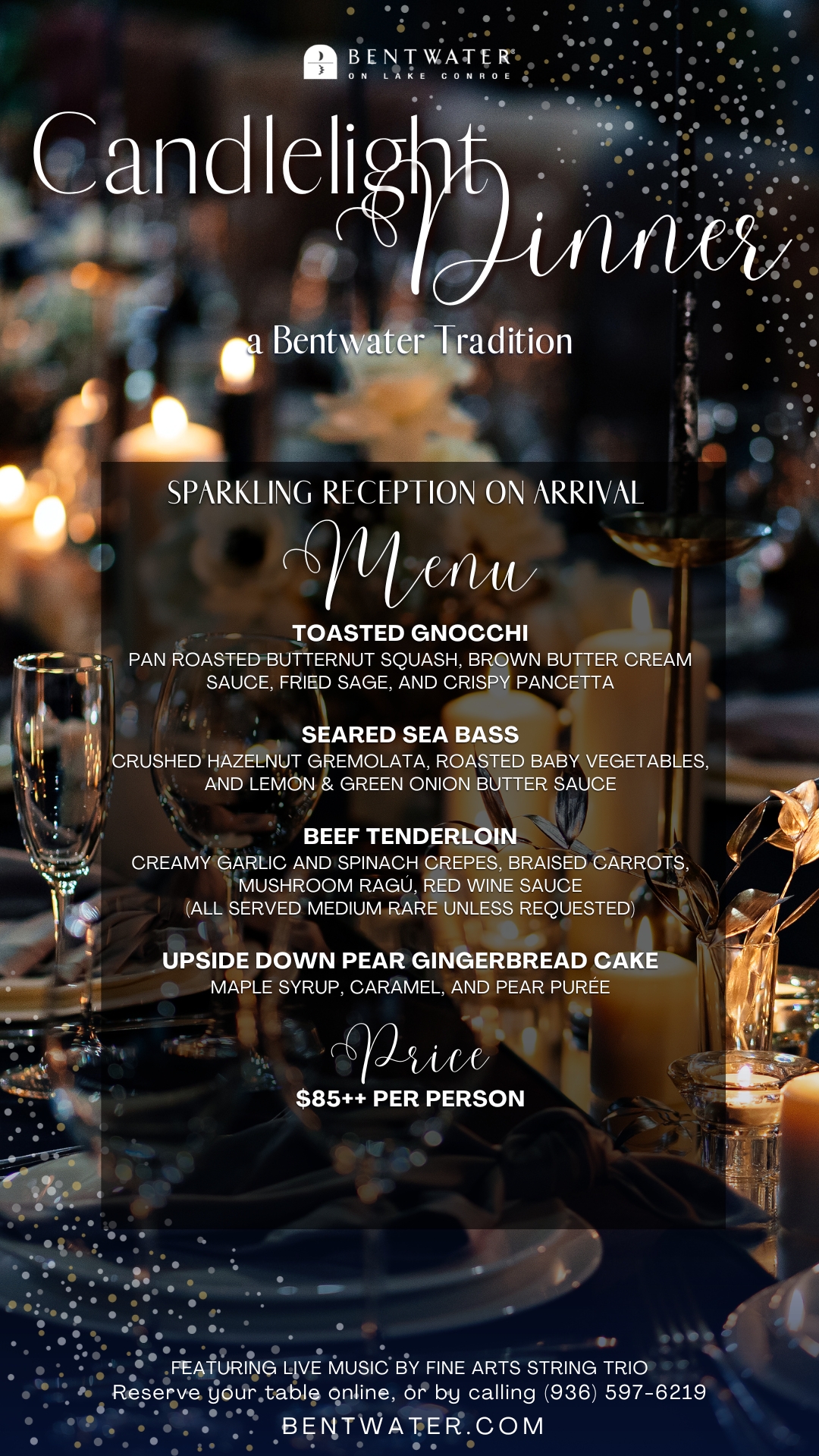 Bentwater Yacht & Country Club Calendar Event Candlelight Dinner