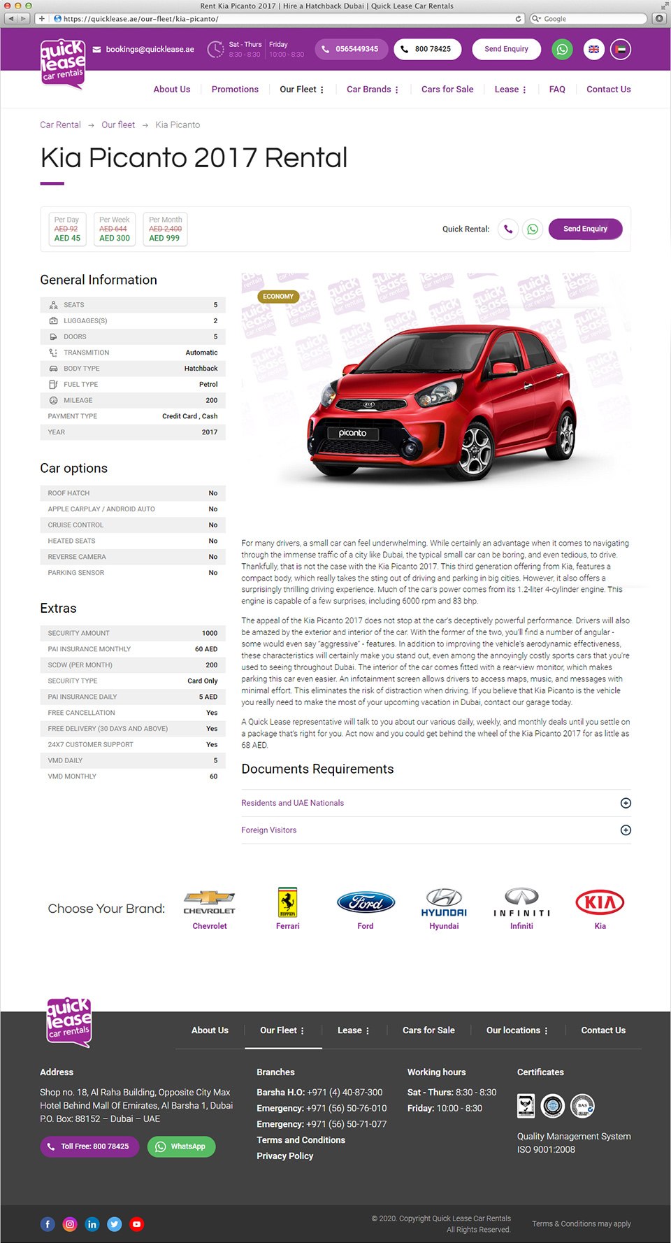 New site and SEO Services for Quick Lease Beontop Portfolio