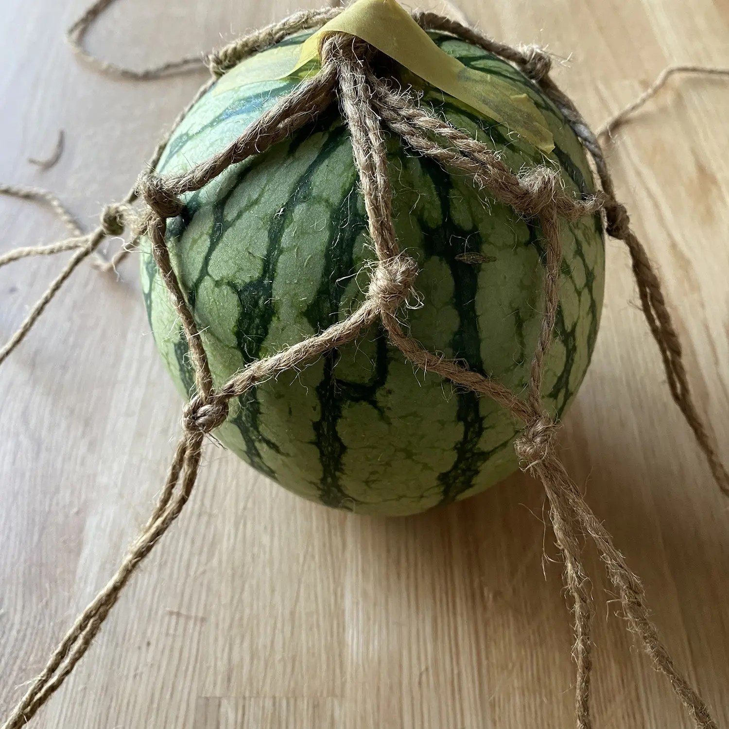 小玉スイカを川で冷やせる！マクラメ編みのスイカネットの作り方 BEPAL