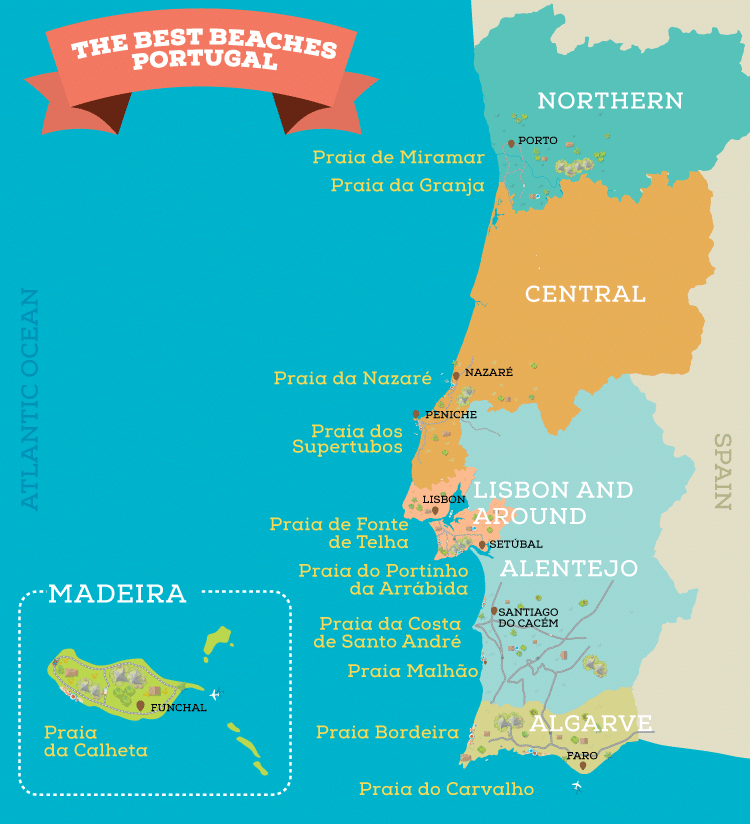 Best Beaches Portugal Map / Beaches In The Algarve That You Should