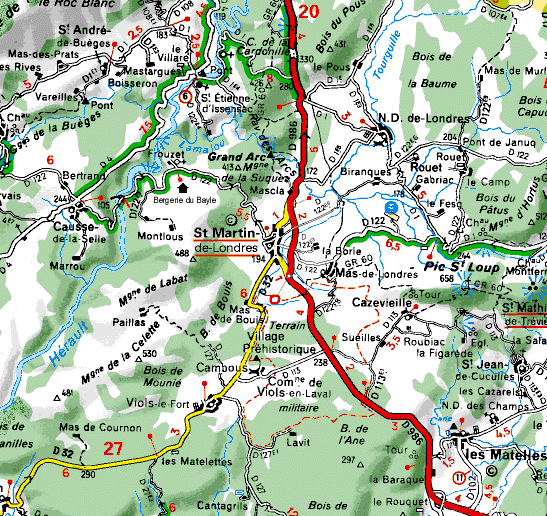 Les Points Douloureux De St Martin De Londres Carte Directions SAINT MARTIN DE LONDRES