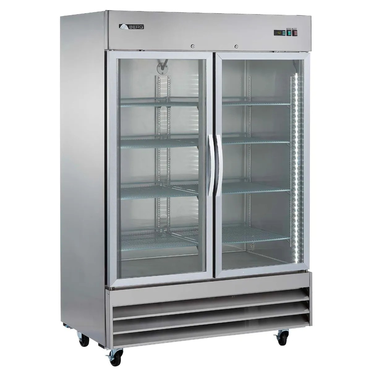Berg 48 Cu. Ft. 2Glass Swinging Door ReachIn Freezer Merchandiser 54