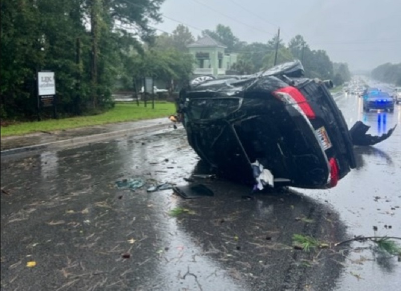 VIDEO Brief, Weak Tornado In Goose Creek Flips Car Over The Berkeley