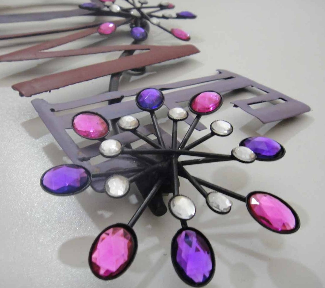 15 Photos Purple Flower Metal Wall Art