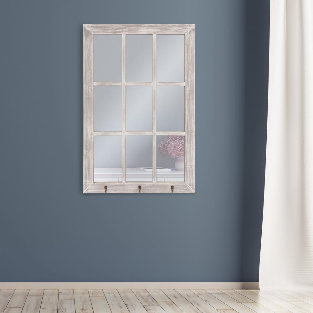 20 Inspirations White Wall Mirrors with Hooks