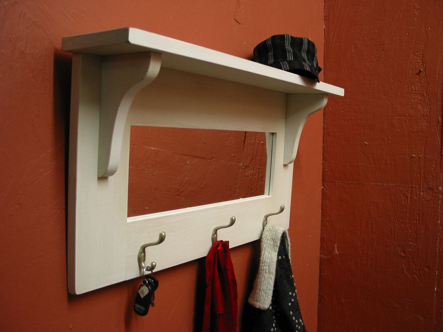 20 Inspirations White Wall Mirrors with Hooks