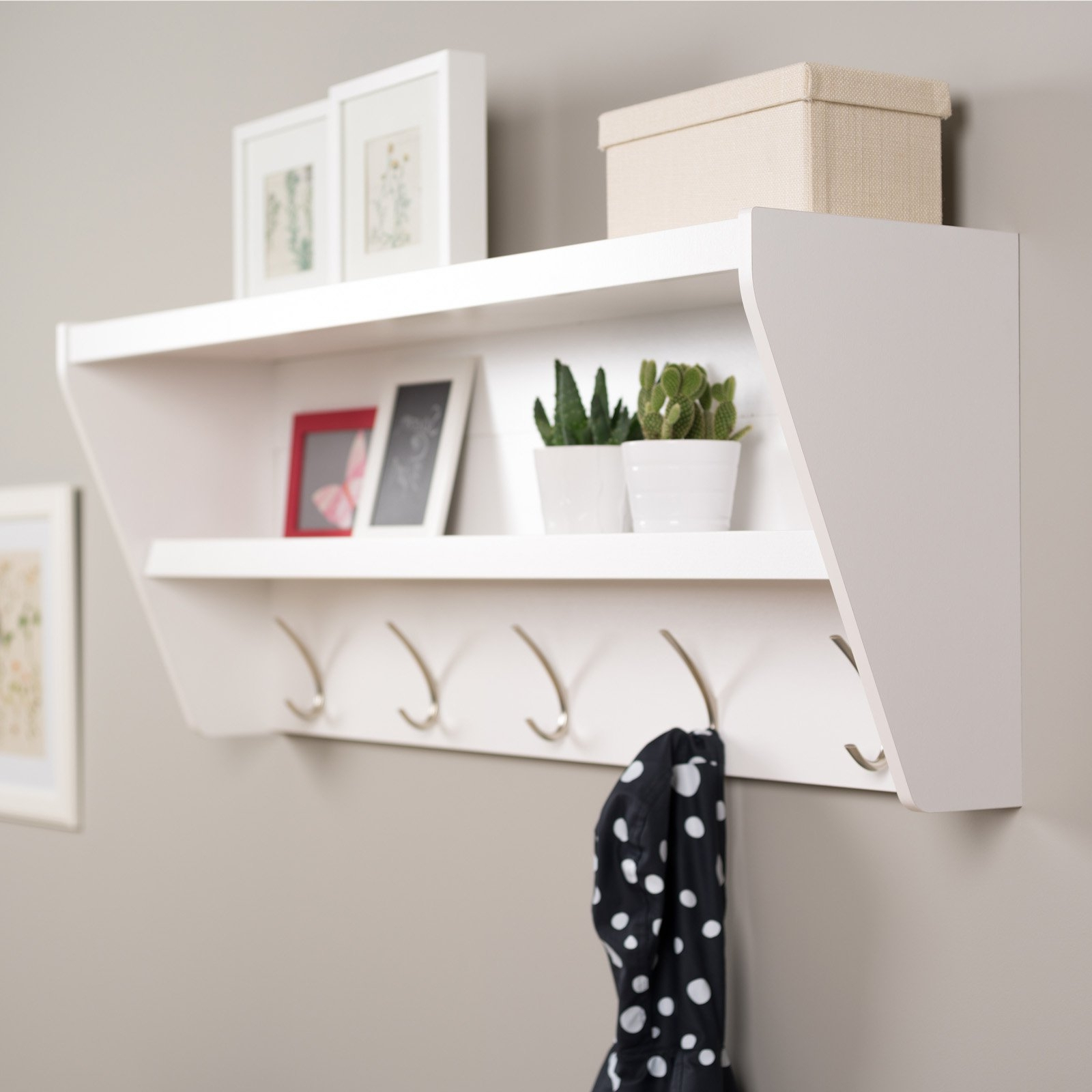 20 Inspirations White Wall Mirrors with Hooks