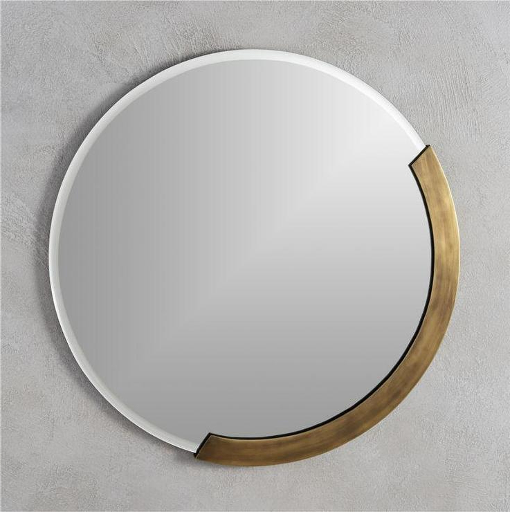 15 Photos Gold Black Rounded Edge Wall Mirrors