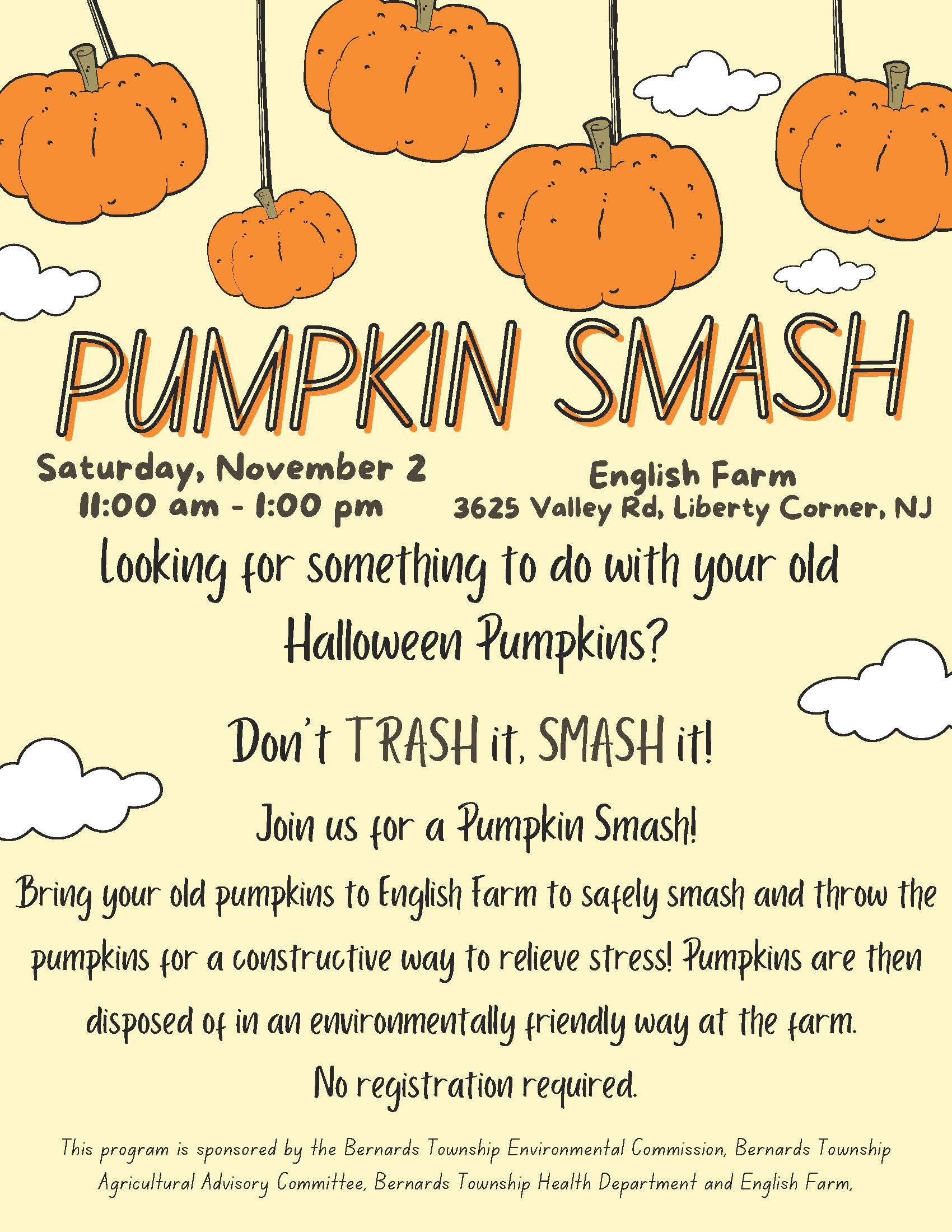 Bernards Township NJ Pumpkin Smash 2024
