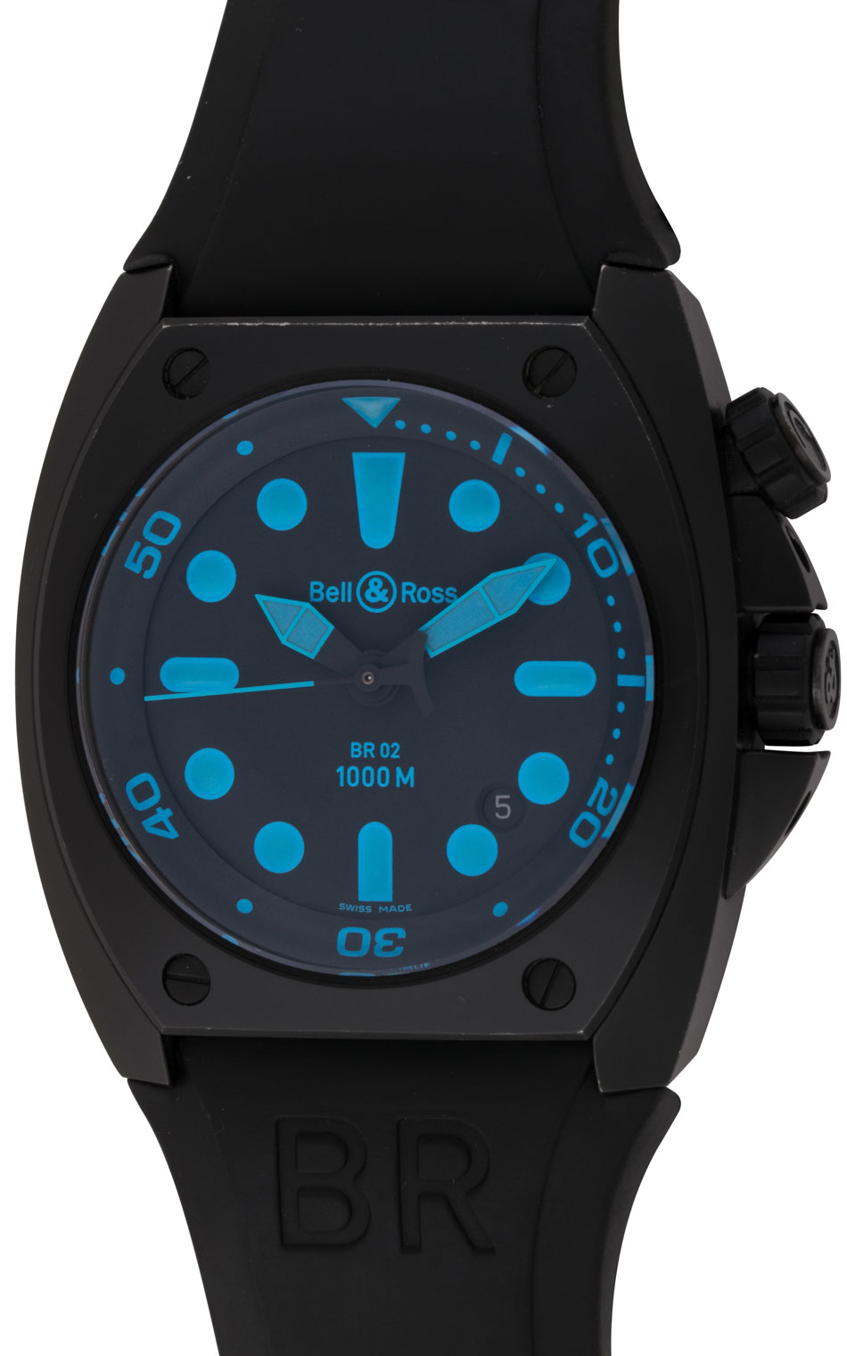 Bell & Ross BR 02 Marine BR0220S SOLD OUT black dial on black