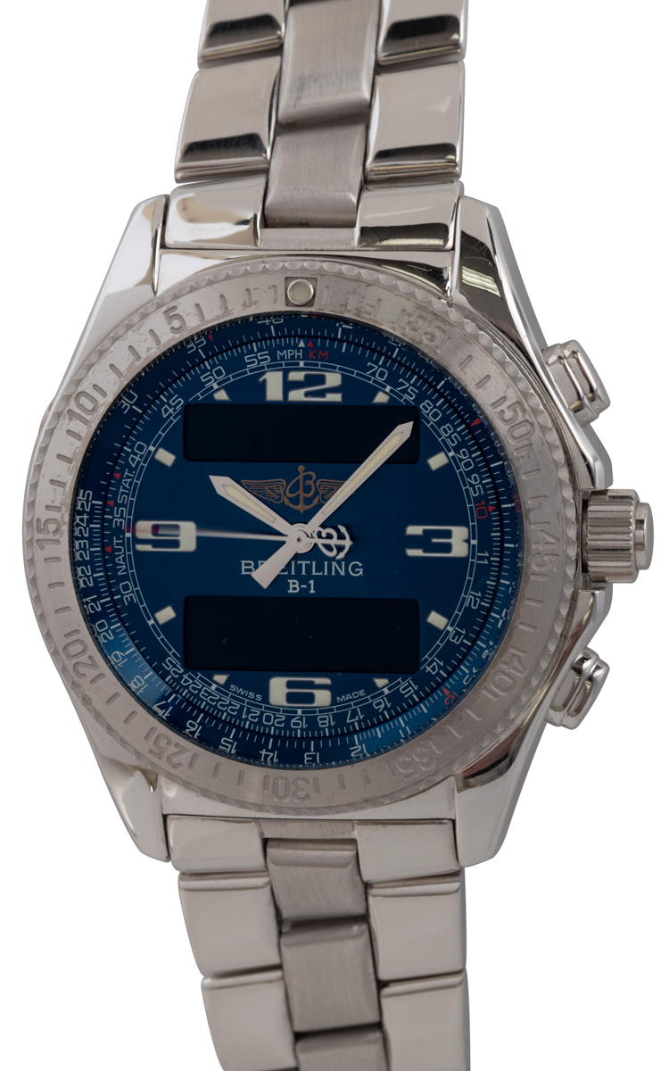 Breitling - B-1 : J68362 : SOLD OUT : blue dial on Professional bracelet